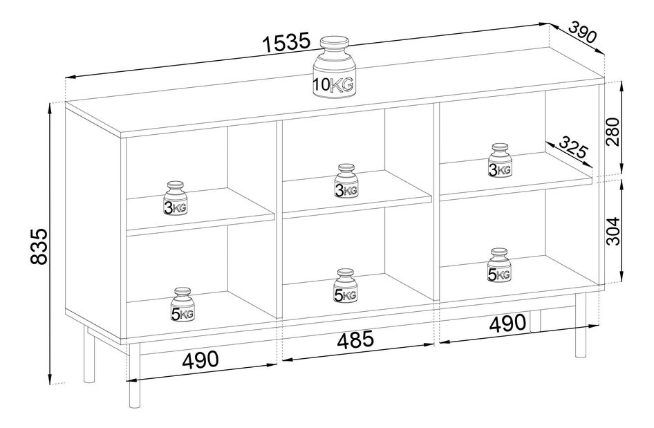 Comodă Japandan 90 (Cașmir)