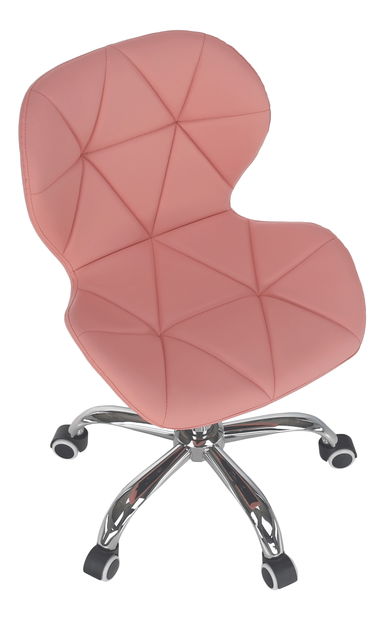 Kancelárske kreslo Asher (ružová + chróm)