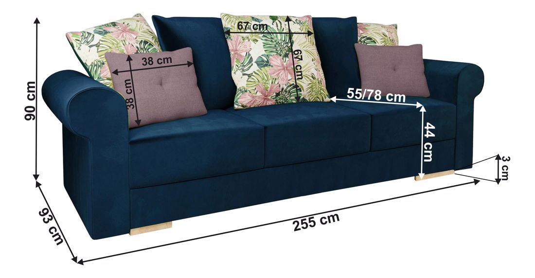 Rozkladacia pohovka s úložným priestorom Sunoky (kronos 9) 