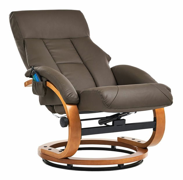 Fotoliu masaj FARTE (piele artificială) (maro)