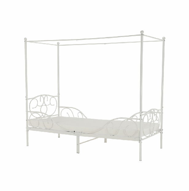 Jednolôžková posteľ 90 cm Anabella (biela) (s roštom)