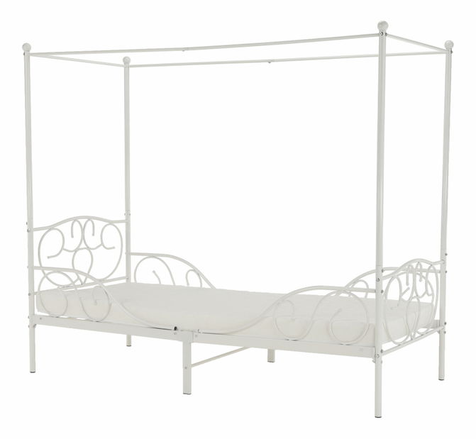 Jednolôžková posteľ 90 cm Anabella (biela) (s roštom)