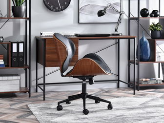 Fotel Bloom (fekete dió + króm)