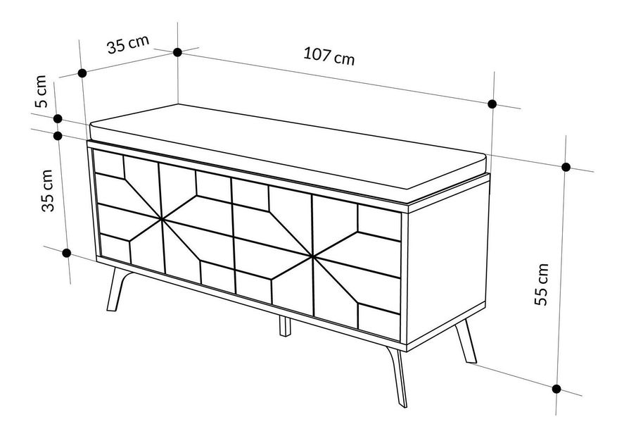 Ormarić za obuću hrasten (bijela)