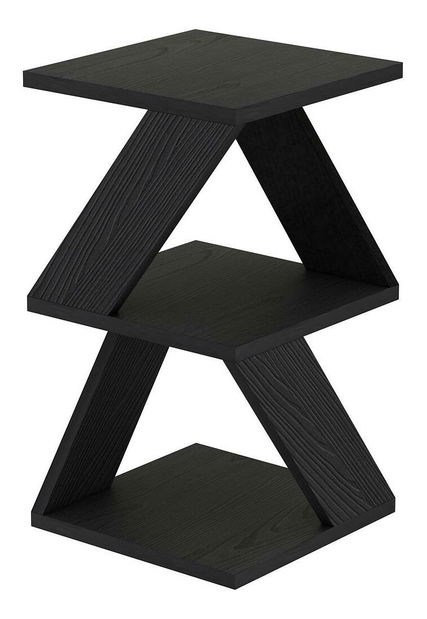 Pomoćni stolić Albena (crna + drvo)