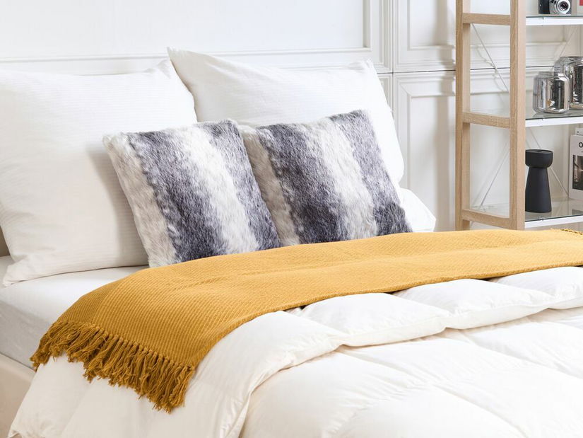 Sada 2 ozdobných vankúšov 45 x 45 cm Horde (sivá)