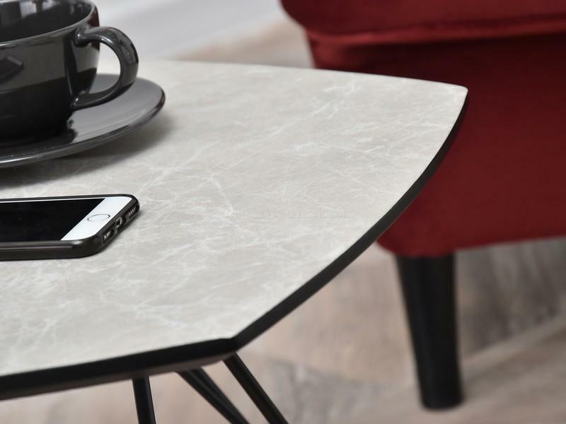 Konferenčný stolík Petal Zest Xl (sivá + čierna)