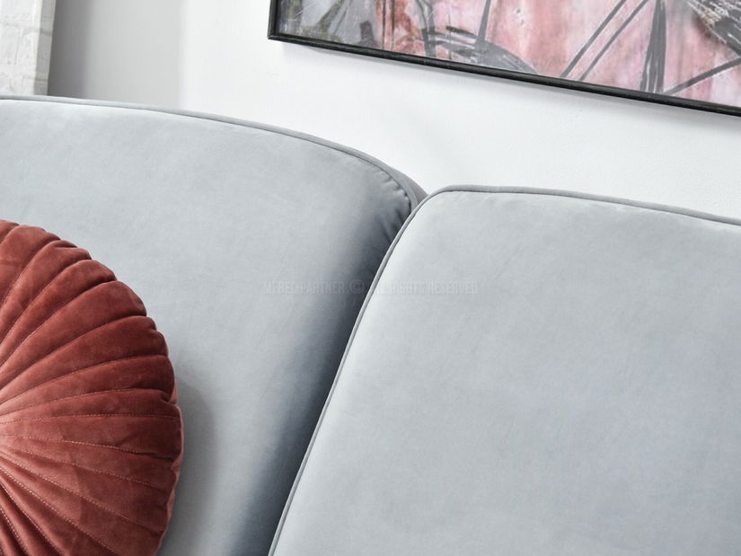 Rohová sedačka Biblioteca (sivá + biela)