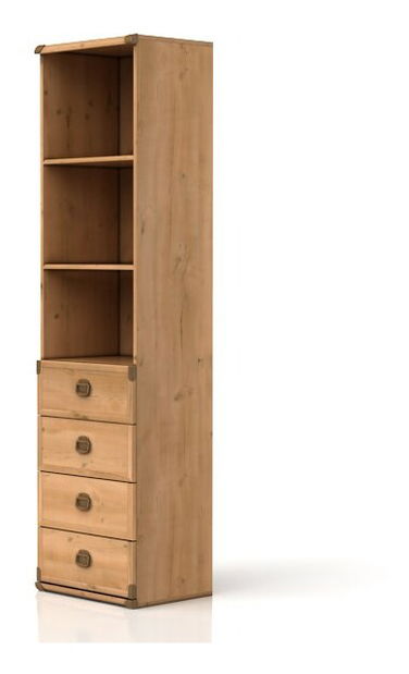 Regál BRW INDIANA JREG 4SO/50 (Borovica antická)