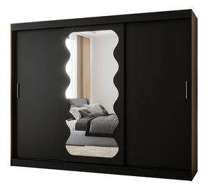 Dulap de haine 250 cm Spock (Negru)