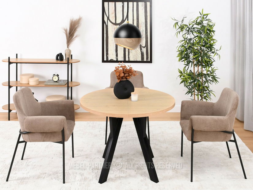 Masă sufragerie Bulgaria (stejar + negru)