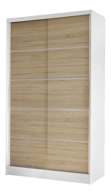Ormar za garderobu Master IV (bijela + sonoma)