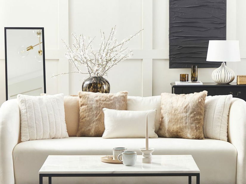 Sada 2 ozdobných vankúšov 45 x 45 cm Horde (hnedá)