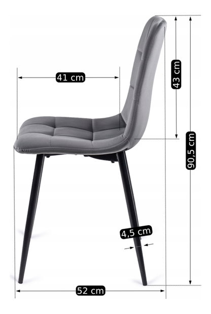 Scaun sufragerie Permite (gri) 
