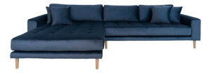Rohová sedacia súprava (L) Lvaveriaora (tmavomodrá)