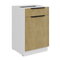 Dulap inferior de bucătărie Carminia 50 D 1F 1S BB PREMIUM BOX (stejar cremona + alb)