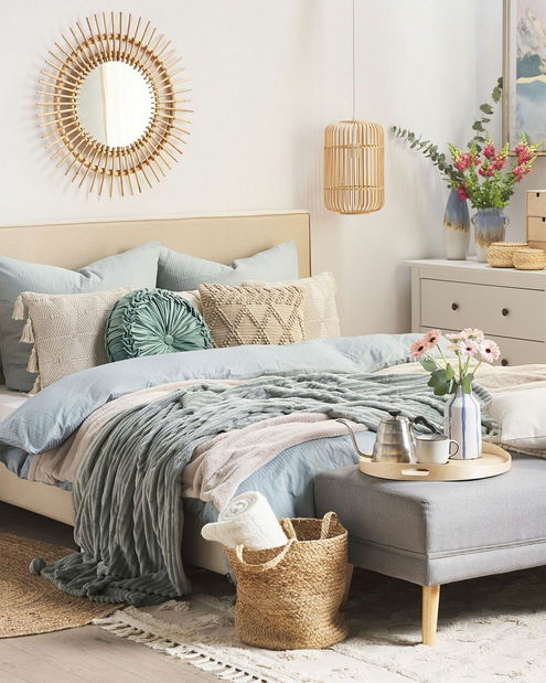 Fali tükör Seminole (bézs) 