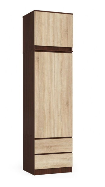 Ruhásszekrény Surgimiento (wenge + sonoma tölgy)