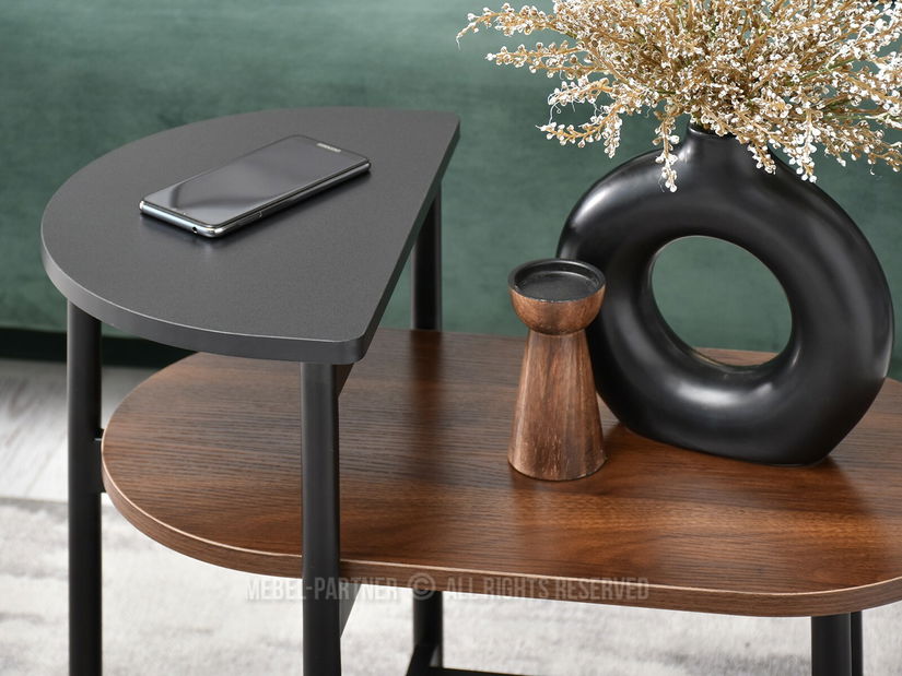 Măsuță de cafea Lorelail S (nuc + negru)