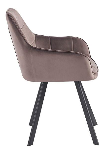 Dizajnerska fotelja Ilgano (sivo-smeđa + crna) 