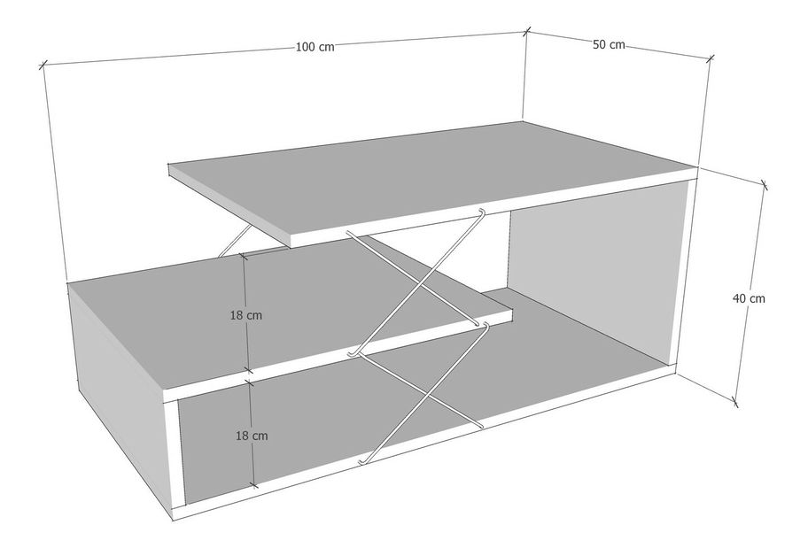 Măsuță de cafea Caya (Alb)