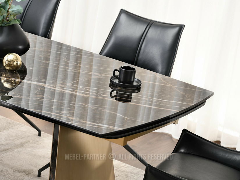 Masă sufragerie Ganamos (negru)