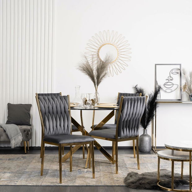 Jedálenská stolička Deboladas (sivá) 