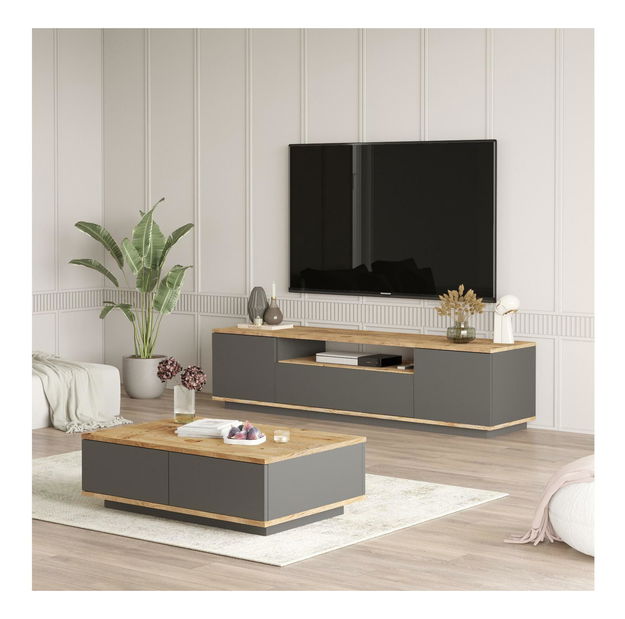 Set mobilier living Fera 17 (pin atlantic + antracit)