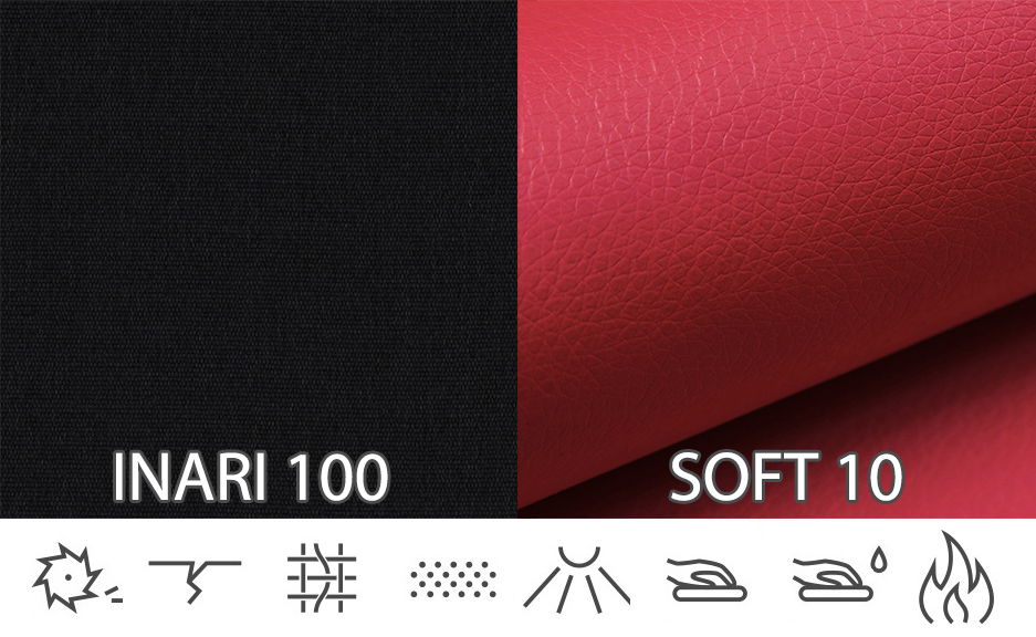 Colțar U Darcia (negru+Roșu) (D)