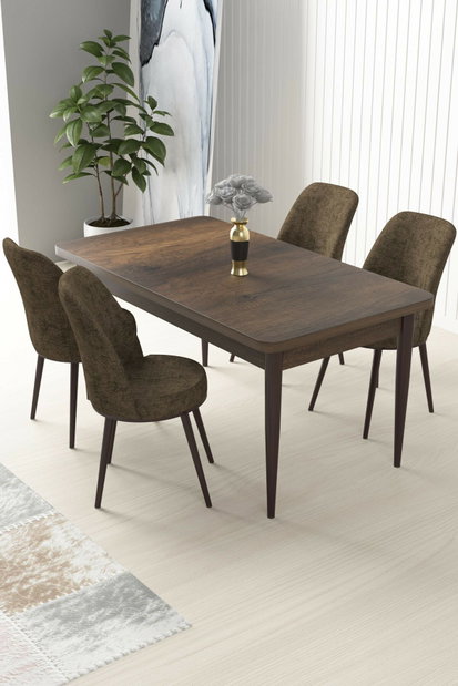 Set dining Nilla 1 (nuc baroc + maro) (pentru 4 persoane)