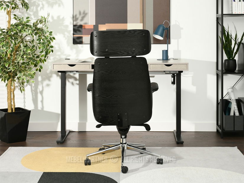 Fotel Lionel (fekete + króm)