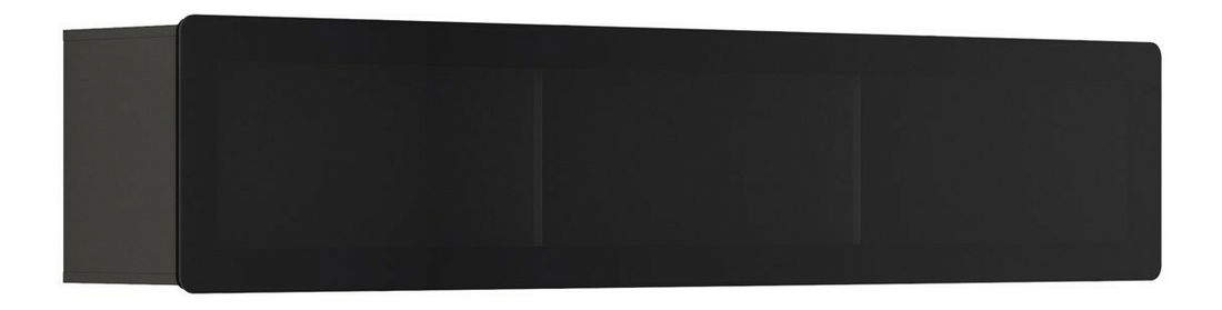 Vitrína na stenu BRW Possi Light SFW1WK/4/20 (sivý wolfram) (s osvetlením)