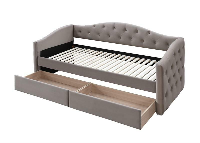 Jednolôžková posteľ 90 cm Amrora 90 (so zásuvkami) (béžová)