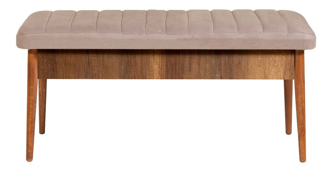 Blagovaonski stol na razvlačenje sa 2 stolice i 2 klupe Vlasta (orah + bež)