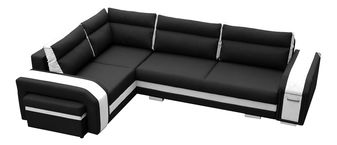 Sarokkanapé Asperata (fekete + fehér) (B)