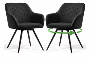 Set blagovaonskih stolica (2 kom.) Tornato (crna)