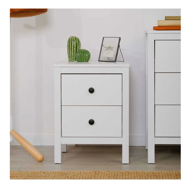 Nočný stolík Kiran 3 (biela)