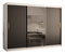 Dulap de haine cu oglindă 250 cm Riana Wa 2 250 (alb + negru)