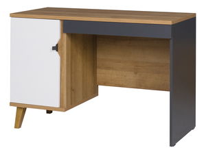 PC asztal Mimone PC (arany tölgy + matt fehér + grafit)