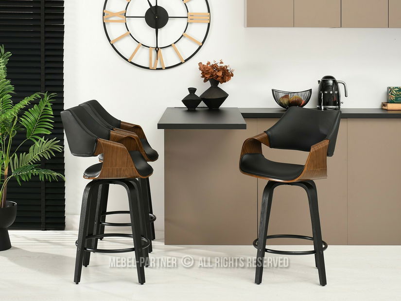 Stolička Rolf H (orech tmavý + čierna)