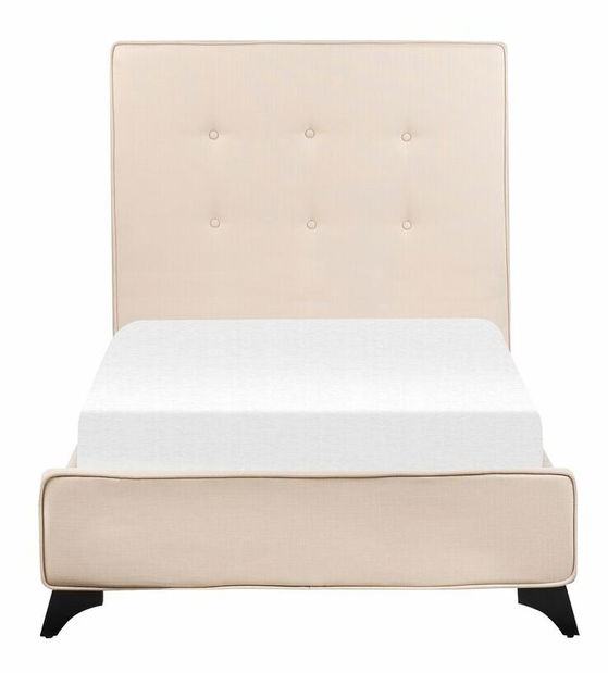 Egyszemélyes ágy 90 cm AMBRE (ágyráccsal) (bézs)