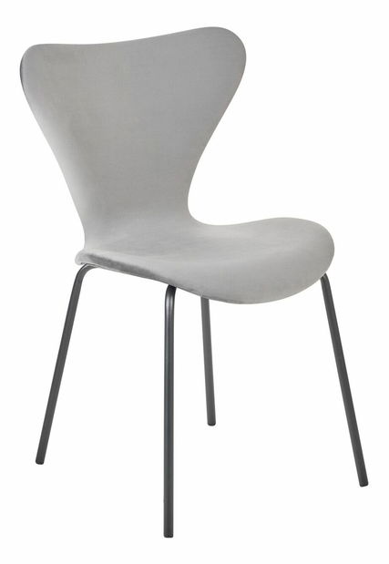 Set 2 ks jedálenských stoličiek Baylor (sivá + čierna)