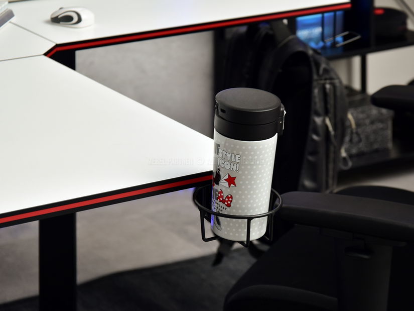 PC asztal Matts C (fehér + fekete)