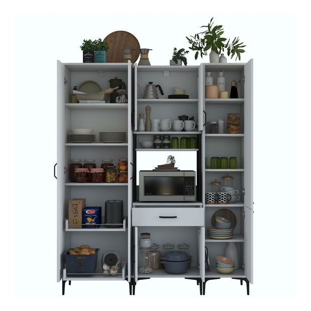 Set kuchynských skriniek Jenaretta 19 (biela + čierna)