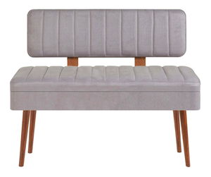 Klupa Vlasta 1 (orah + siva) (s prostorom za odlaganje)