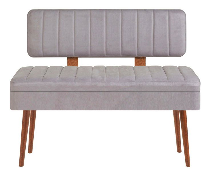 Bancă Vlasta 1 (nuc + gri) (cu sp. depozitare)