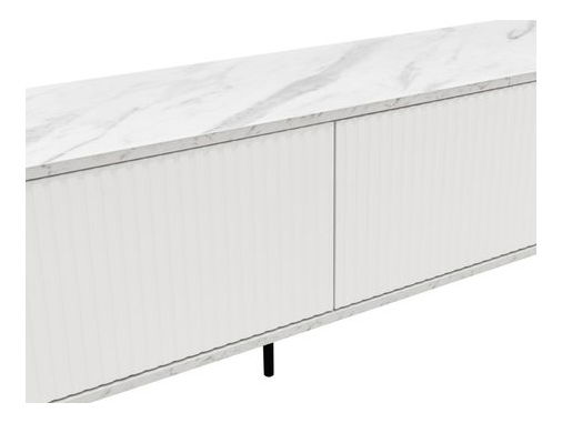 TV szekrény Nerakat (fekete + fekete márvány) 