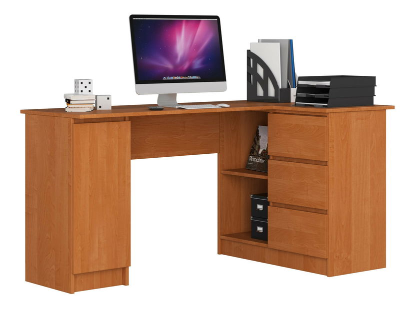 Rohový PC stolík Bevin (jelša) (P)