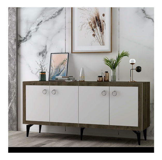 Skrinka Sotema 1 (orech + biela) 