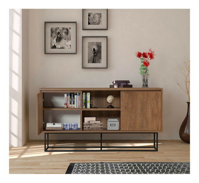 Ormarić Maddame 2 (orah + crna)